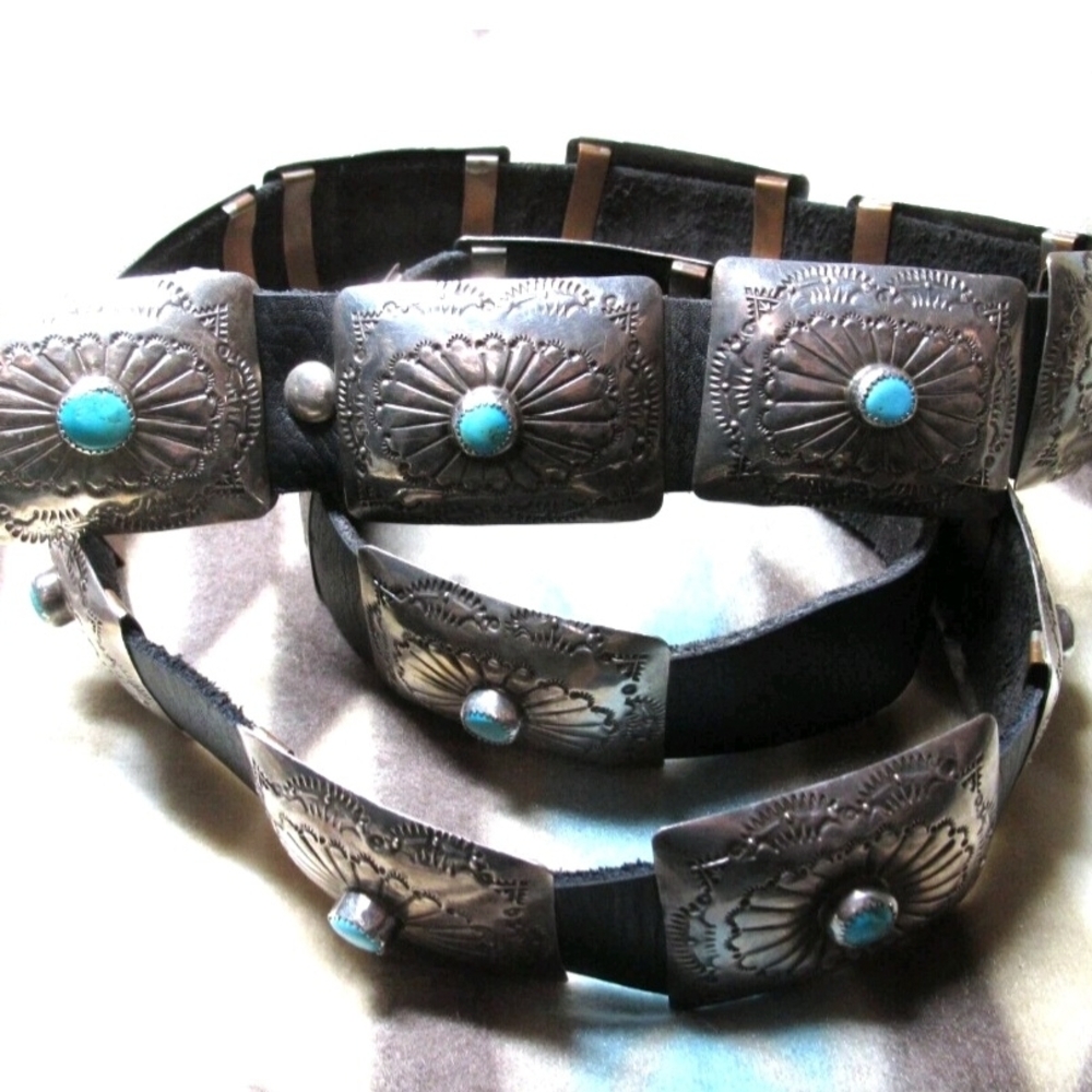 Sterling & Turquoise Concho Belt